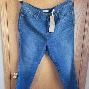 NWT Madewell 10" High Rise Skinny Jeans Plus Size 36 (22W)